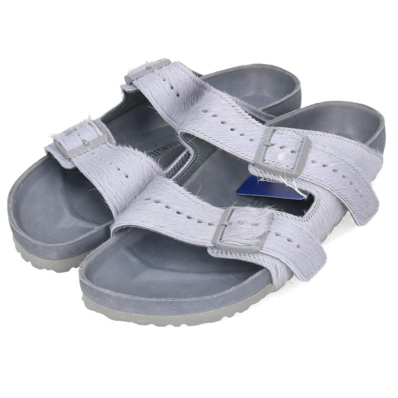 Rick Owens x BIRKENSTOCK Arizona Fur Sandals Gray Size 9.5