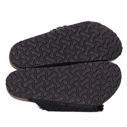 BIRKENSTOCK Solana Shearling Sandals Black Size 6
