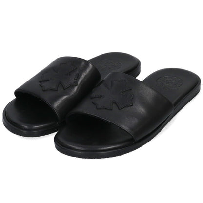 Chrome Hearts CH Plus Patch Leather Slide Sandal Size 7.5