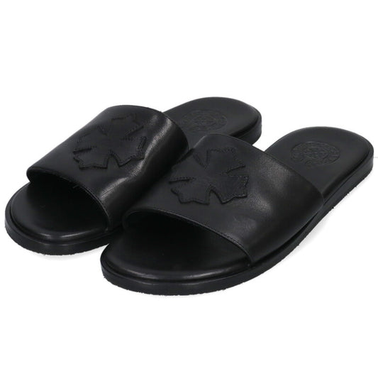 Chrome Hearts CH Plus Patch Leather Slide Sandal Size 7.5