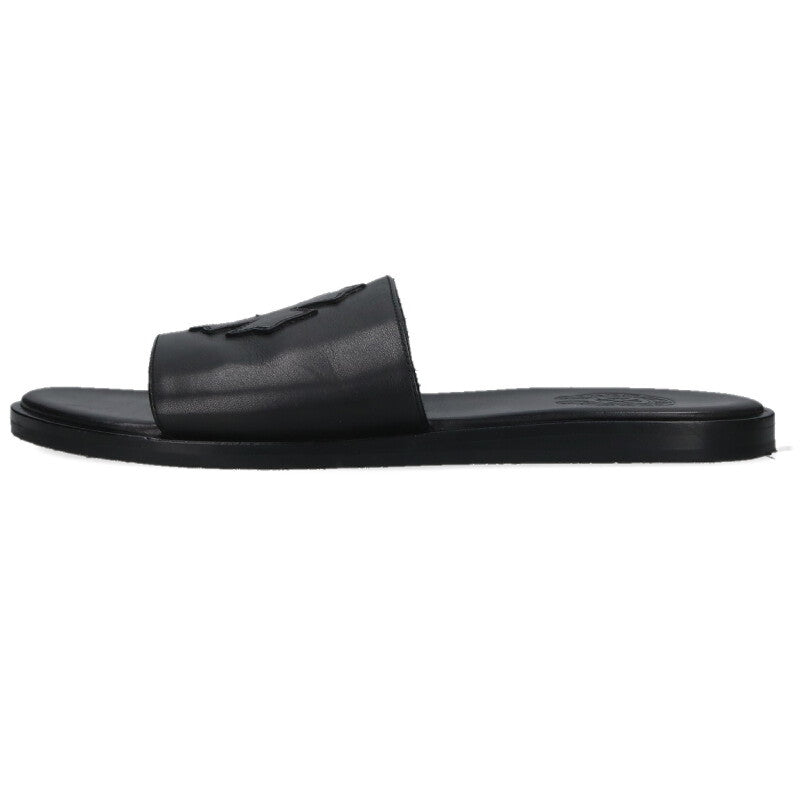 Chrome Hearts CH Plus Patch Leather Slide Sandal Size 7.5