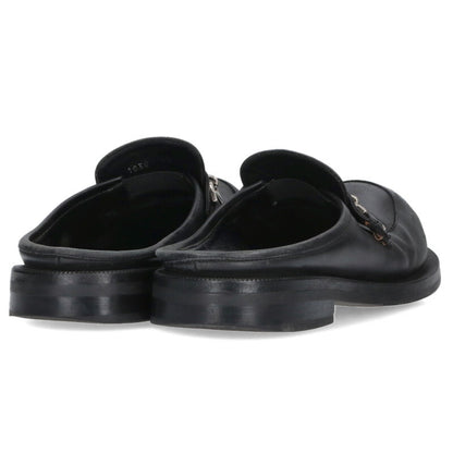 MARTIN ROSE Chain Leather Mule Sandals Black Size 7.5