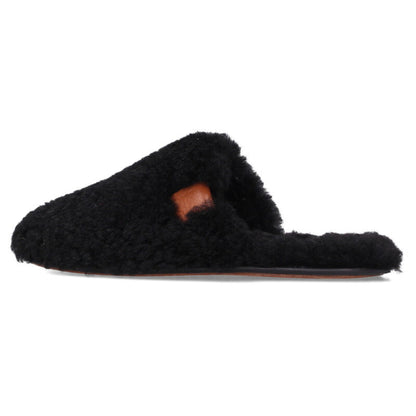 LOEWE Boa Lined Slide Sandals Black Size 7.5