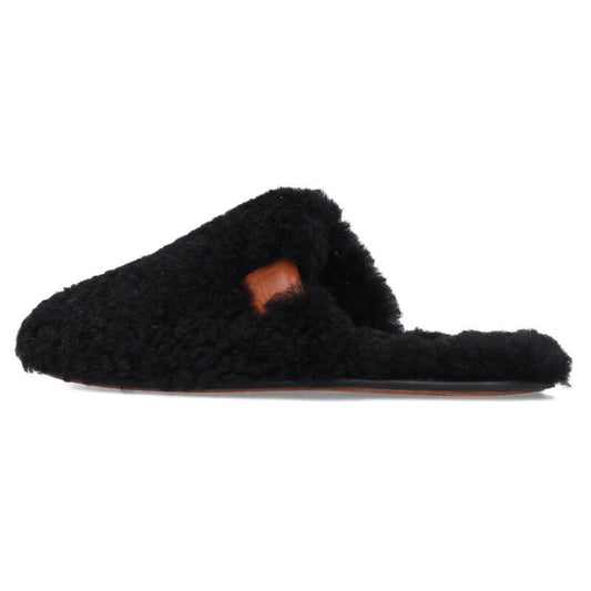 LOEWE Boa Lined Slide Sandals Black Size 7.5