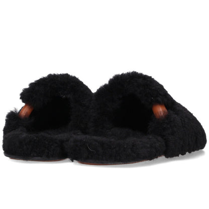 LOEWE Boa Lined Slide Sandals Black Size 7.5