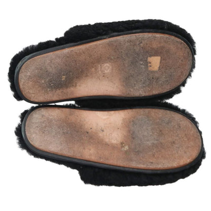LOEWE Boa Lined Slide Sandals Black Size 7.5