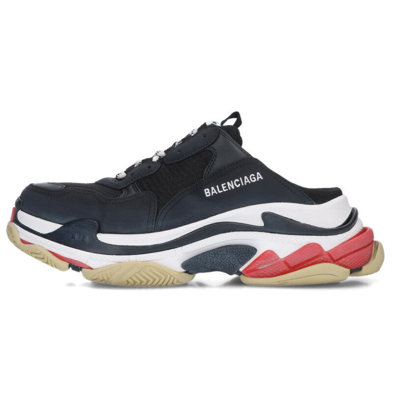 BALENCIAGA TRIPLE S Sandal Black/Red Size 8.5