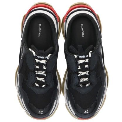 BALENCIAGA TRIPLE S Sandal Black/Red Size 8.5