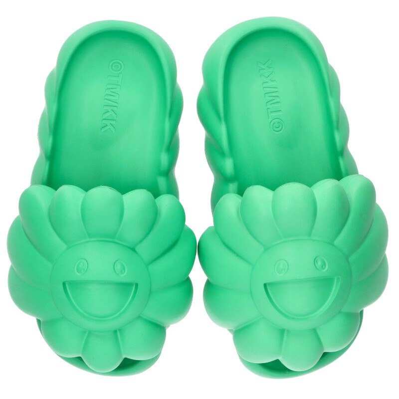 MURAKAMITAKASHI Ohana Full-Boom Flower Sandals Green Size 10