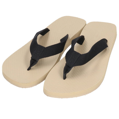THEROW Dune Classic Rubber Sandals Beige Black Size 7.5