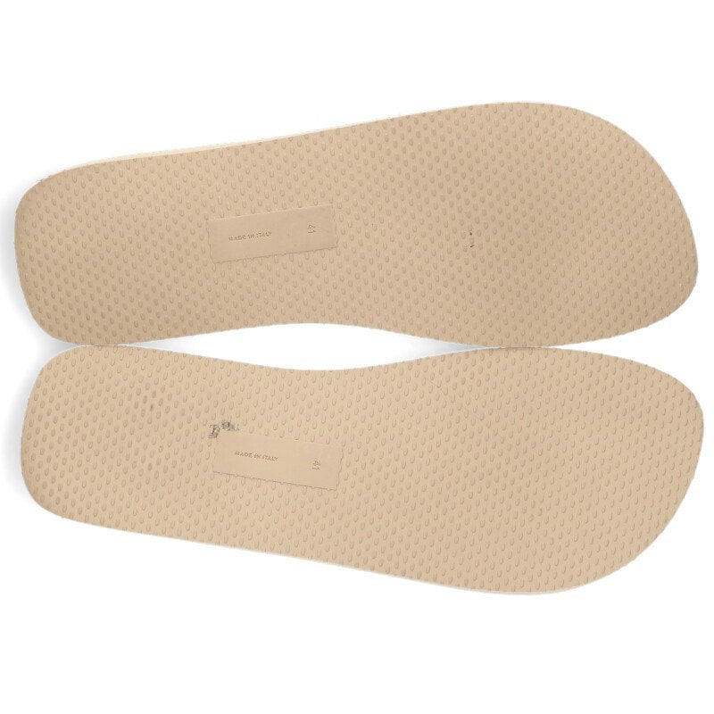 THEROW Dune Classic Rubber Sandals Beige Black Size 7.5