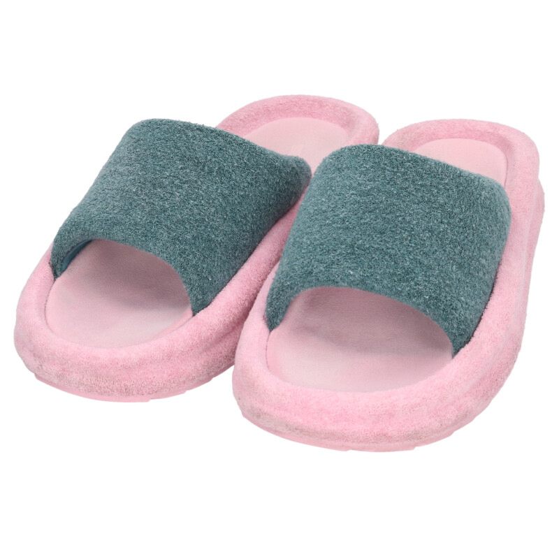 SKYLRK Chunky Slide Sandals Pink Green Size 11