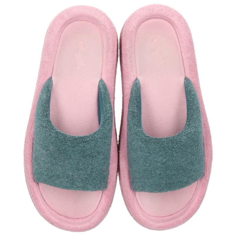 SKYLRK Chunky Slide Sandals Pink Green Size 11