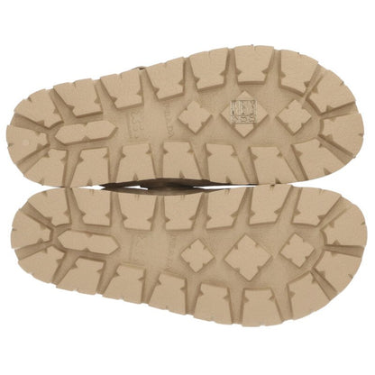 PRADA 26SS Triangle Suede Mule Sandals Beige Size 6