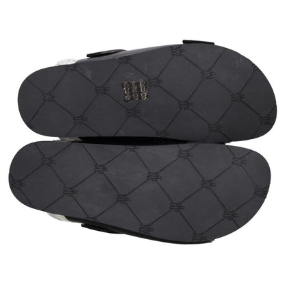 MONCLER SAMLA SANDALS Rubber Logo Tape Sandals Black Size 7