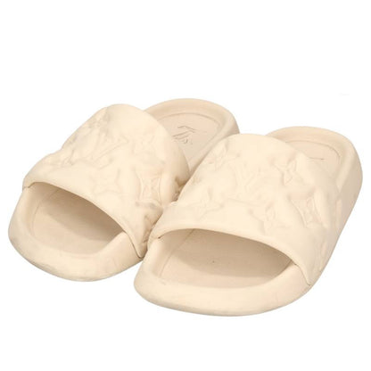 LOUISVUITTON Waterfront Embossed Monogram Slides Sandals Size 6