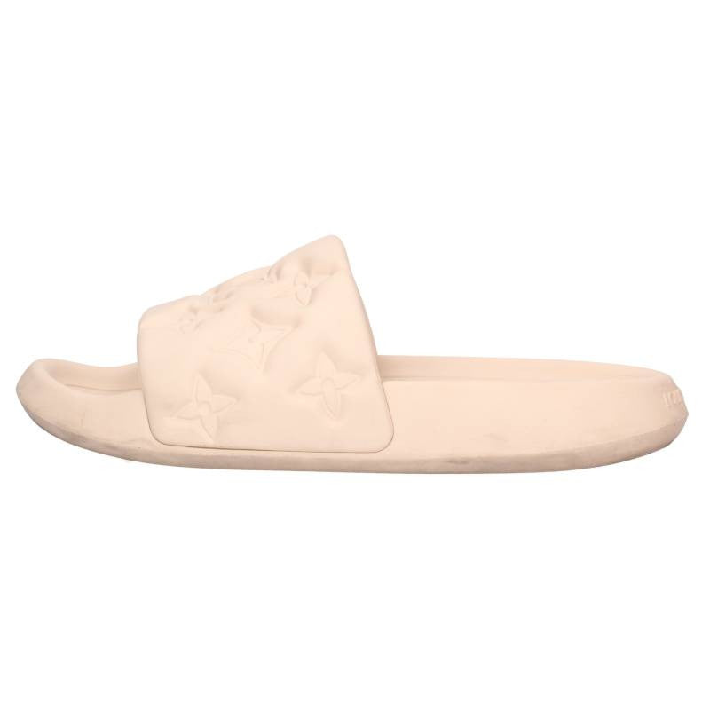 LOUISVUITTON Waterfront Embossed Monogram Slides Sandals Size 6
