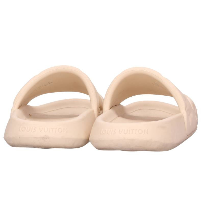 LOUISVUITTON Waterfront Embossed Monogram Slides Sandals Size 6