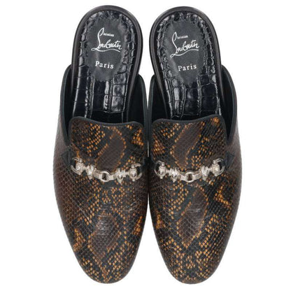 Christian Louboutin Python Pattern Sandals Brown Size 9.5