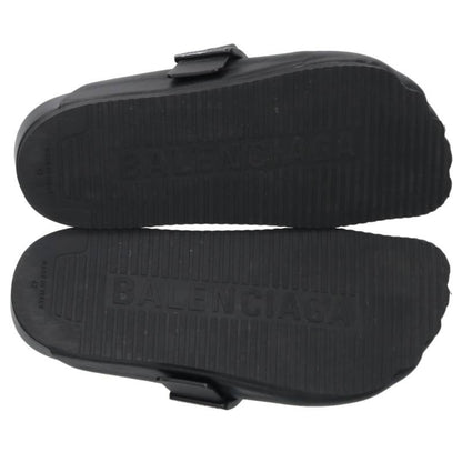 BALENCIAGA Sunday Mule Leather Sandals Black Size 9.5