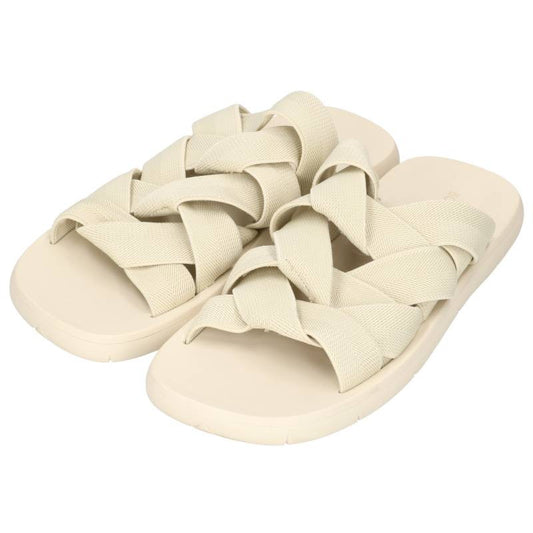 BOTTEGA VENETA Intrecciato Flat Sandals White Size EU 40
