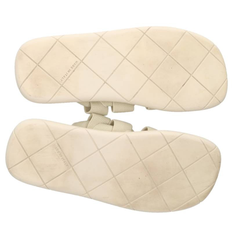 BOTTEGA VENETA Intrecciato Flat Sandals White Size EU 40