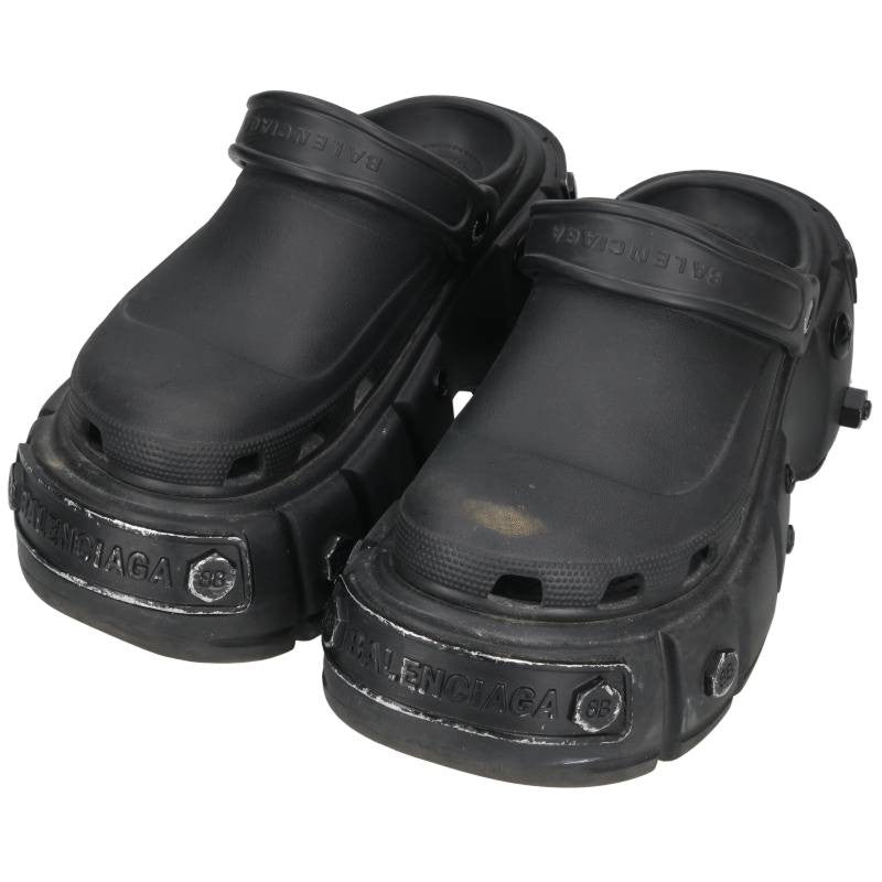 BALENCIAGA Hard Crocs Sandals Black Size EU 42