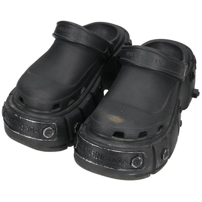 BALENCIAGA Hard Crocs Sandals Black Size EU 42
