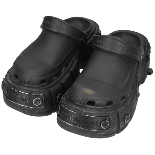 BALENCIAGA Hard Crocs Sandals Black Size EU 42