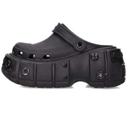BALENCIAGA Hard Crocs Sandals Black Size EU 42