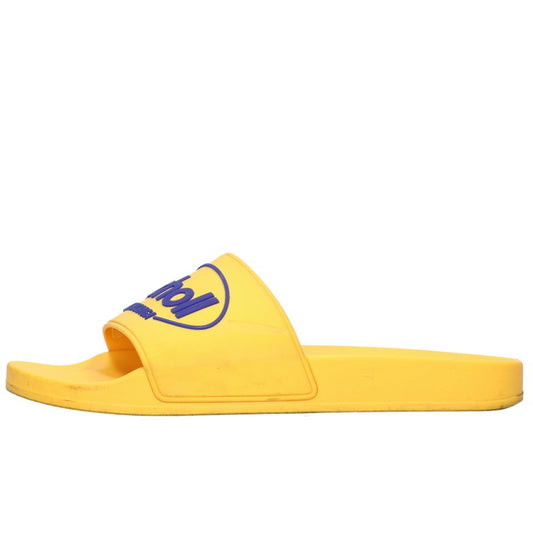 BALENCIAGA SHOLL Rubber Shower Slides Yellow Sandals Size EU 42