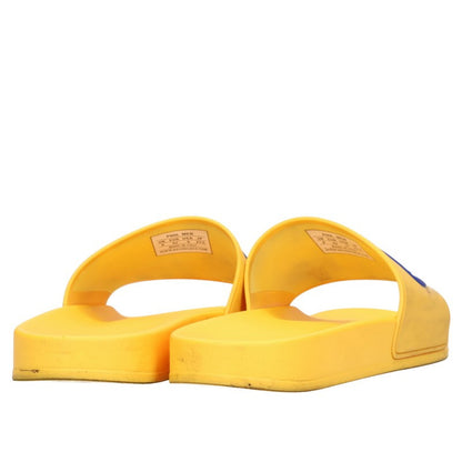 BALENCIAGA SHOLL Rubber Shower Slides Yellow Sandals Size EU 42