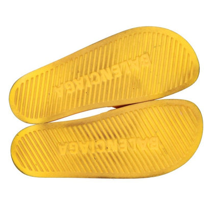 BALENCIAGA SHOLL Rubber Shower Slides Yellow Sandals Size EU 42