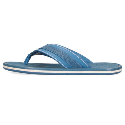 LOUISVUITTON Monogram Leather Beach Sandals Blue Size 6