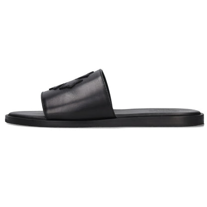Chrome Hearts CH Plus Patch Leather Sandals Black Size EU 41