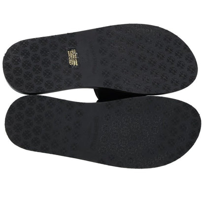 Chrome Hearts CH Plus Patch Leather Sandals Black Size EU 41