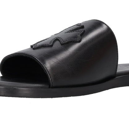 Chrome Hearts CH Plus Patch Leather Sandals Black Size EU 41