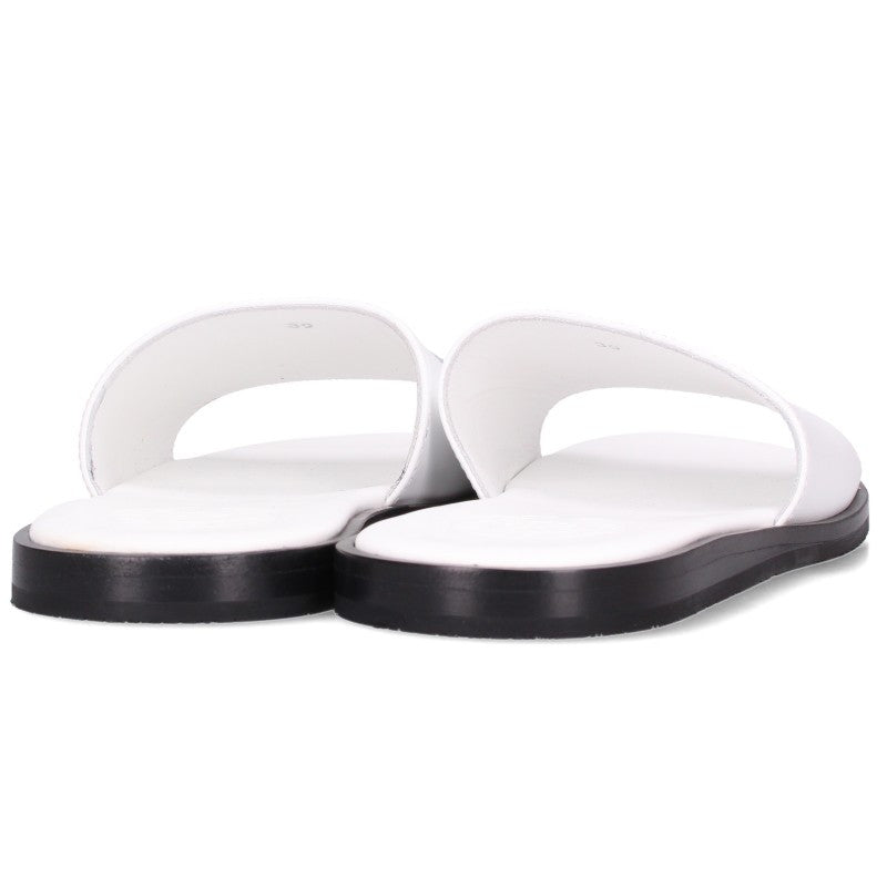 Chrome Hearts CH Plus Patch Leather Sandals White Size EU 39