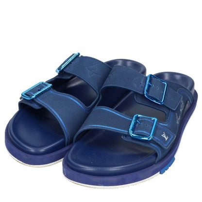 LOUISVUITTON LV Trainer Line Mule Logo Sandals Blue Size 7