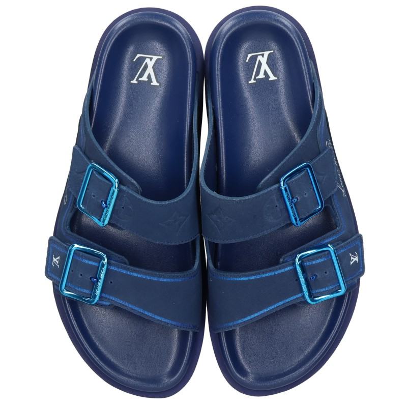 LOUISVUITTON LV Trainer Line Mule Logo Sandals Blue Size 7
