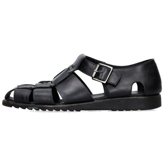 Paraboot Pacific Gurkha Sandals Black Silver Size EU 42