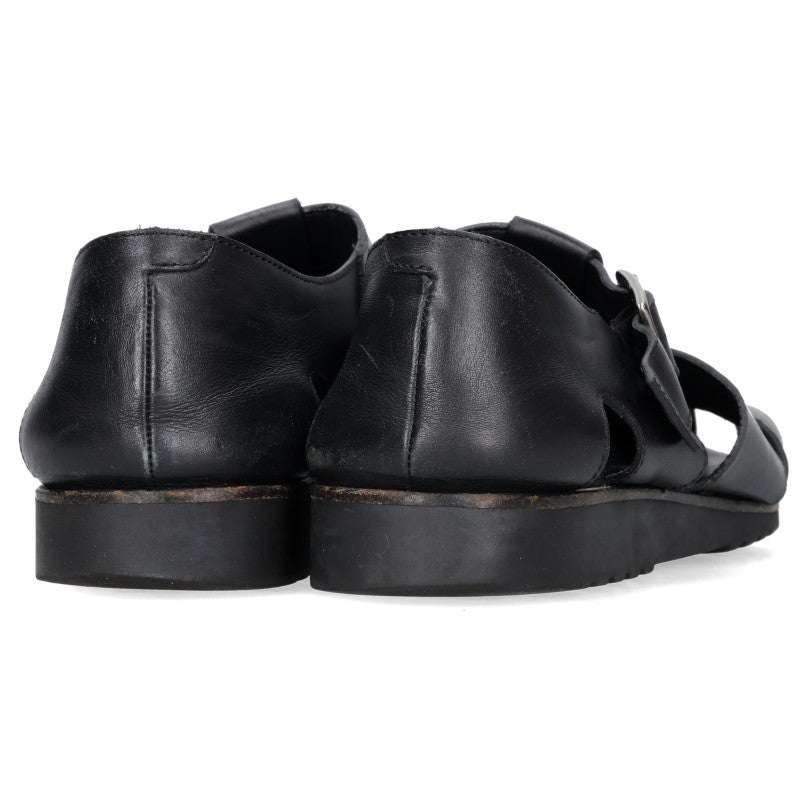 Paraboot Pacific Gurkha Sandals Black Silver Size EU 42
