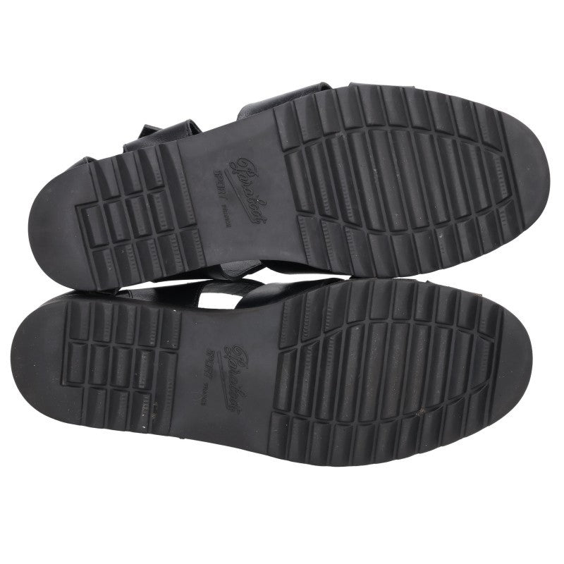 Paraboot Pacific Gurkha Sandals Black Silver Size EU 42
