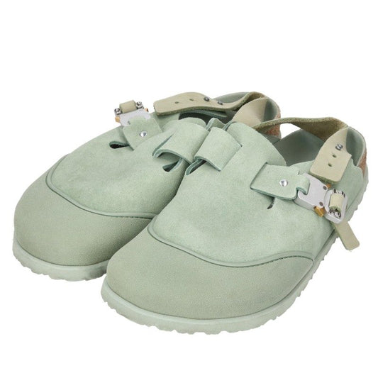DIOR x BIRKENSTOCK Tokio Suede Light Green Sandals Size EU 43