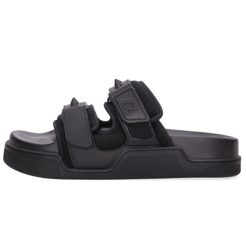Christian Louboutin DADDY POOL FLAT Sandals Black Size 40.5