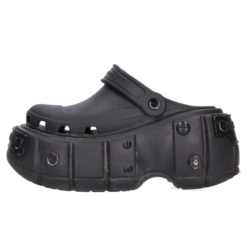 BALENCIAGA Hardcrocs Sandal Black Size EU 40