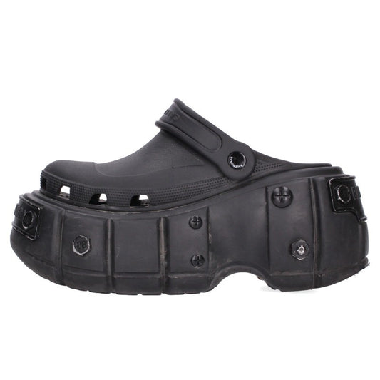 BALENCIAGA Hardcrocs Sandal Black Size EU 40