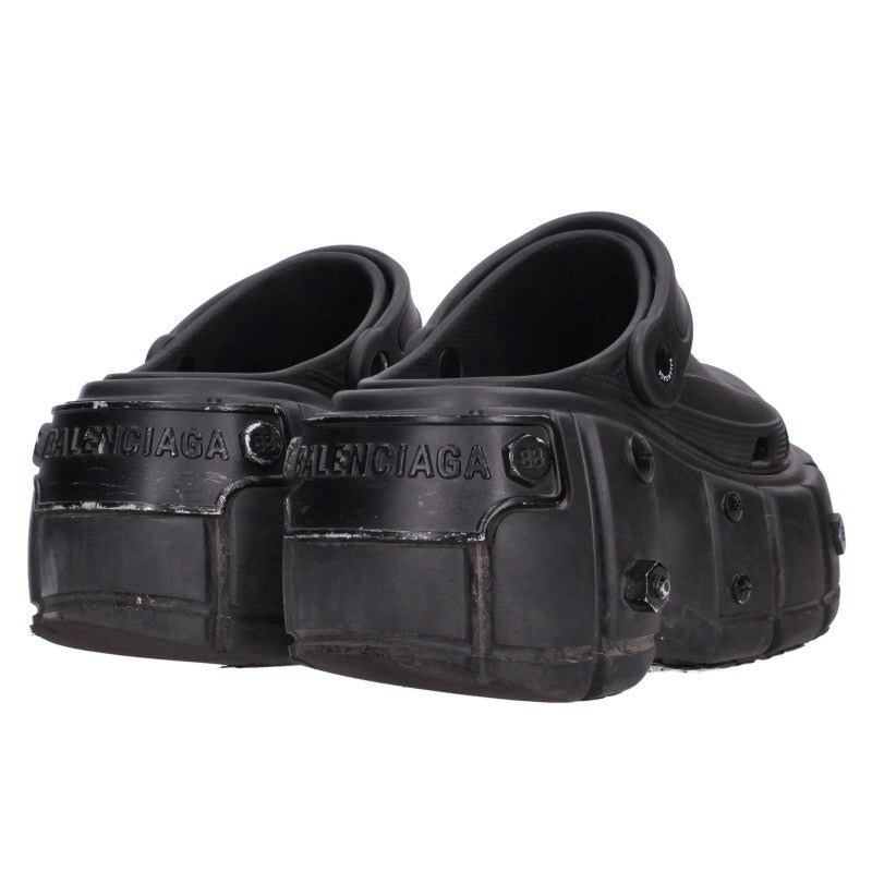 BALENCIAGA Hardcrocs Sandal Black Size EU 40