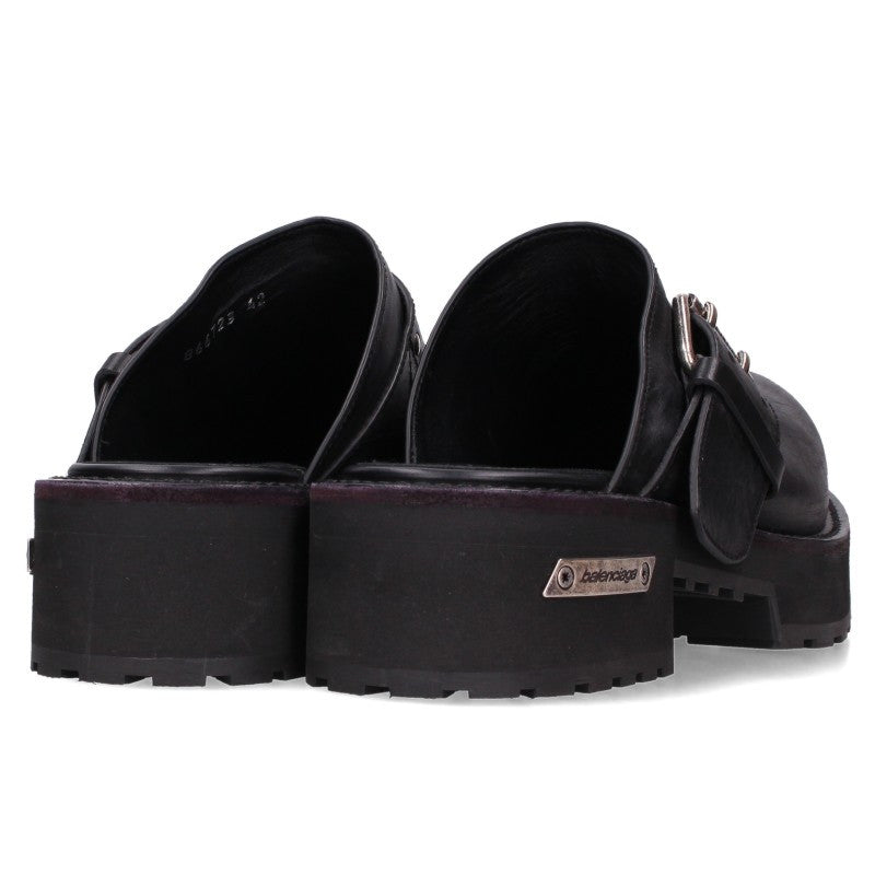 BALENCIAGA VENOM Vintage Finish Sandals Black Size EU 42