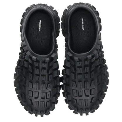 BALENCIAGA 735252 Bouncer Clog Sandals Black Size EU 44